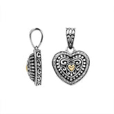 APG-8041-DY Sterling Silver Pendant With 18K Gold And Diamond Jewelry Bali Designs Inc
